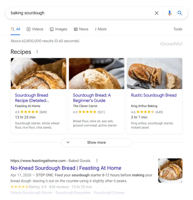 google first page