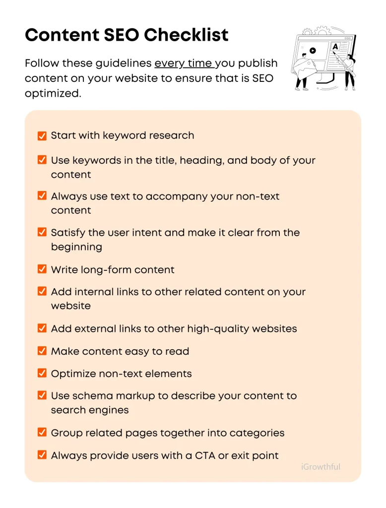 content optimization checklist