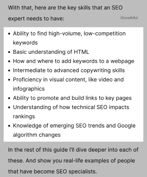 content features
